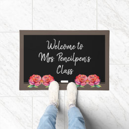 Elegant Personalised Teacher Classroom Welcome Doormat