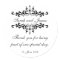Elegant Personalised Thank You Wedding Sticker