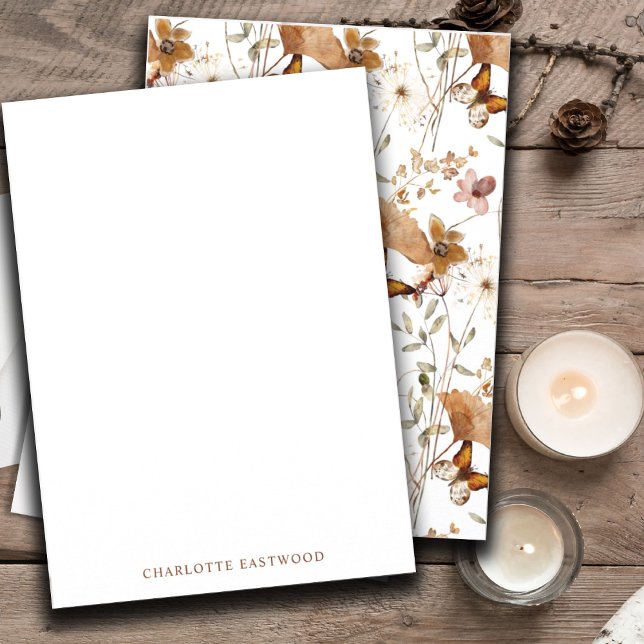 Elegant Personalised Watercolor Wildflowers Card (Creator Uploaded)