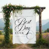 Elegant Personalised Wedding "Best Day Ever" Sign