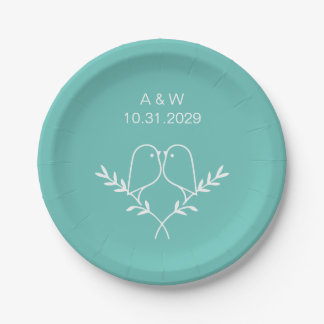 Elegant Personalised Wedding – Custom Date Paper Plate