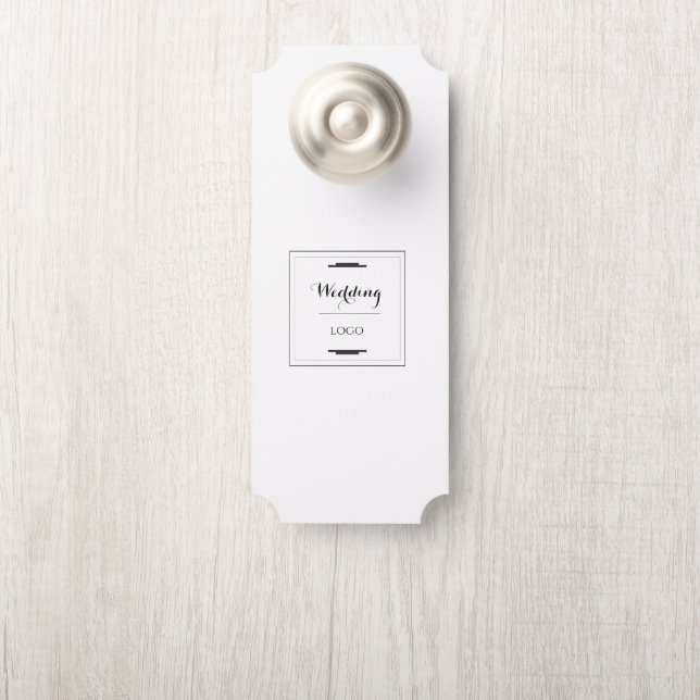 Elegant Personalised Wedding  Custom Modern Gift Door Hanger (On Knob)