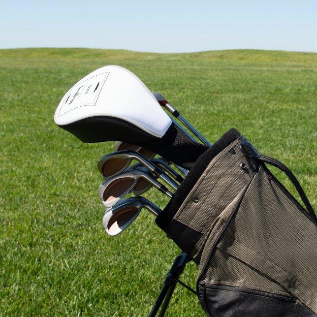 Elegant Personalised Wedding  Custom Modern Gift Golf Head Cover (In Situ)