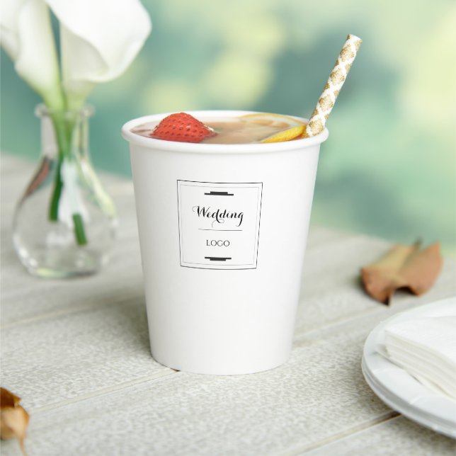 Elegant Personalised Wedding  Custom Modern Gift Paper Cups (Insitu)
