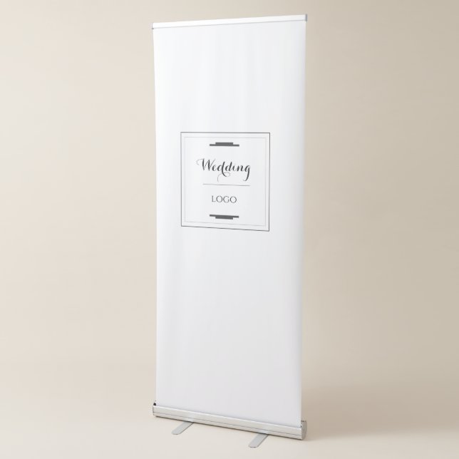 Elegant Personalised Wedding  Custom Modern Gift Retractable Banner (3/4)