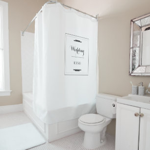 Elegant Personalised Wedding Custom Modern Gift Shower Curtain