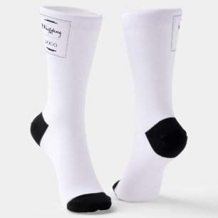 Elegant Personalised Wedding  Custom Modern Gift Socks