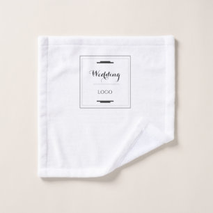 Elegant Personalised Wedding  Custom Modern Gift Wash Cloth