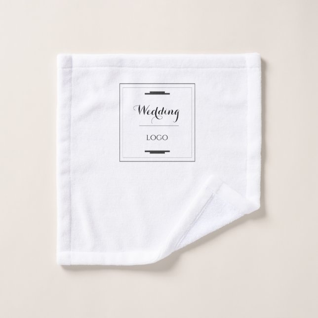 Elegant Personalised Wedding  Custom Modern Gift Wash Cloth (Wash Cloth)