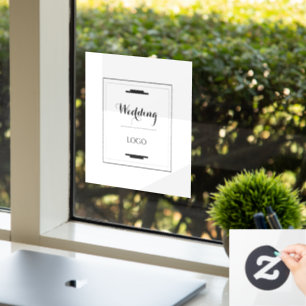 Elegant Personalised Wedding Custom Modern Gift Window Cling