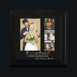 Elegant Personalised Wedding Day Photo Collage  Gift Box<br><div class="desc">Elegant Personalised Wedding Day Photo Collage Throw Pillow</div>