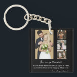 Elegant Personalised Wedding Day Photo Collage  Key Ring<br><div class="desc">Elegant Personalised Wedding Day Photo Collage Throw Pillow</div>