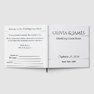 Elegant Personalised Wedding Guest Book