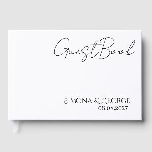 Elegant Personalised Wedding Guest Book