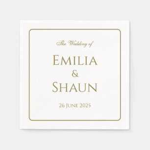 Elegant Personalised Wedding Napkins