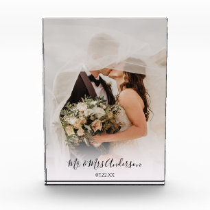 Elegant Personalised Wedding Photo Block