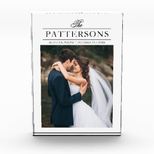 Elegant Personalised Wedding Photo Block