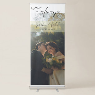 Elegant Personalised Wedding Welcome Retractable Banner