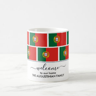 Elegant Personalised Welcome PORTUGAL FLAG Coffee Mug