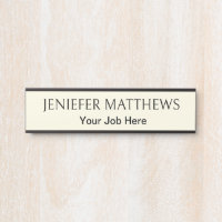 Elegant Personalised white and Biege Door Sign