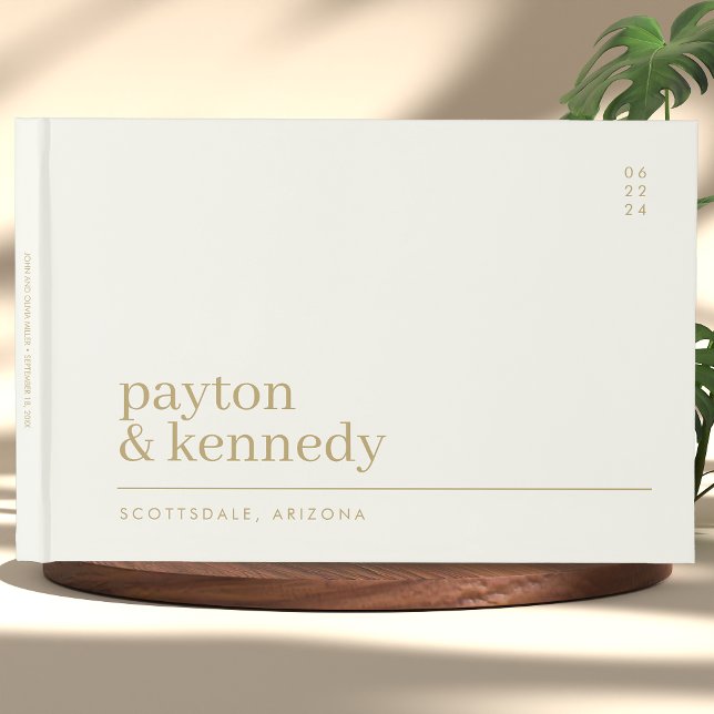Elegant Personalised With Name Wedding Reception Guest Book (Creator Uploaded)