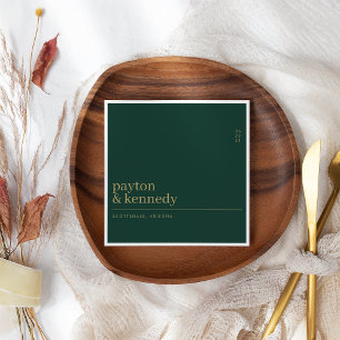 Elegant Personalised With Name Wedding Reception Napkin