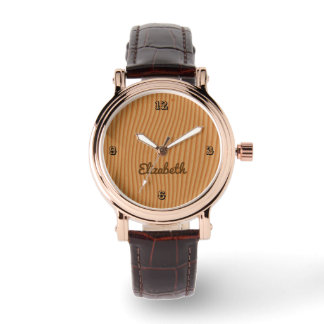 Elegant personalised wooden watch