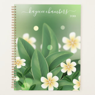 Elegant Personalised Yellow & White Flowers Custom Planner