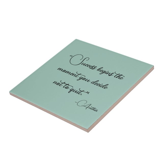 Elegant Personalised Your Favourite Quote   Tile (Side)