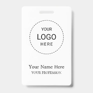 Elegant Personalised Your Logo Here Photo Badge ID Badge