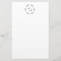 Elegant personalizable monogram wreath letter