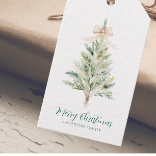 Elegant  Personalized Christmas Tree Gift Tags