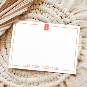 Elegant Personalized Monogram 3D Letter B Initial Card