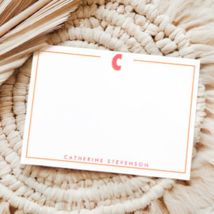 Elegant Personalized Monogram 3D Letter C Initial Card