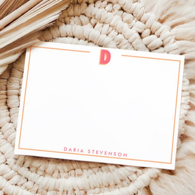 Elegant Personalized Monogram 3D Letter D Initial  Card (Creator Uploaded)