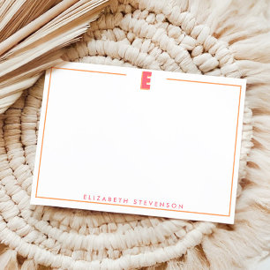 Elegant Personalized Monogram 3D Letter E Initial Card