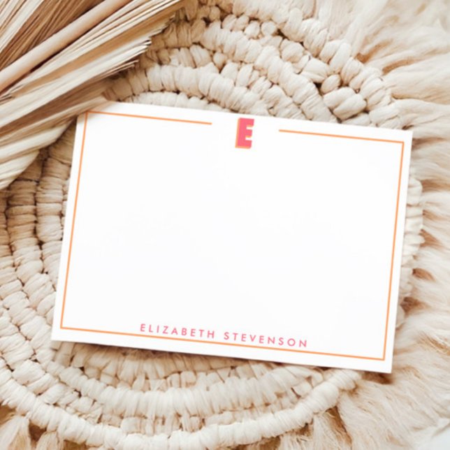 Elegant Personalized Monogram 3D Letter E Initial  Card (Creator Uploaded)