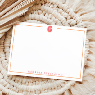 Elegant Personalized Monogram 3D Letter G Initial Card