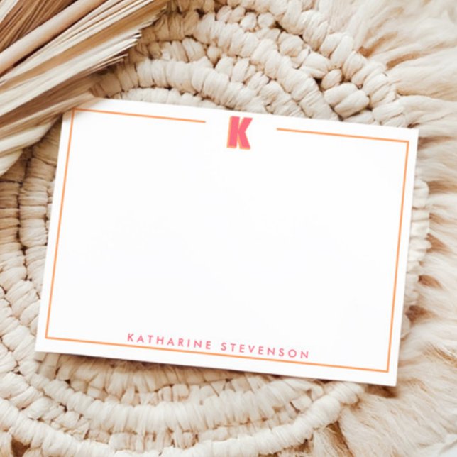Elegant Personalized Monogram 3D Letter K Initial  Card (Creator Uploaded)