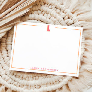 Elegant Personalized Monogram 3D Letter L Initial  Card