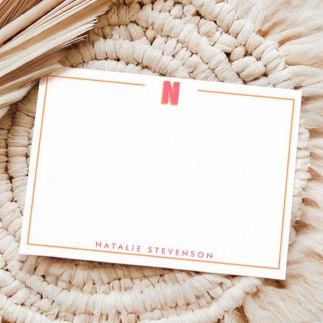 Elegant Personalized Monogram 3D Letter N Initial  Card (Creator Uploaded)