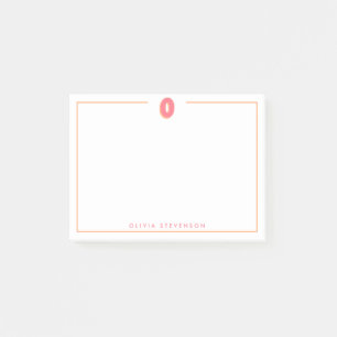 Elegant Personalized Monogram 3D Letter O Initial Post-it Notes