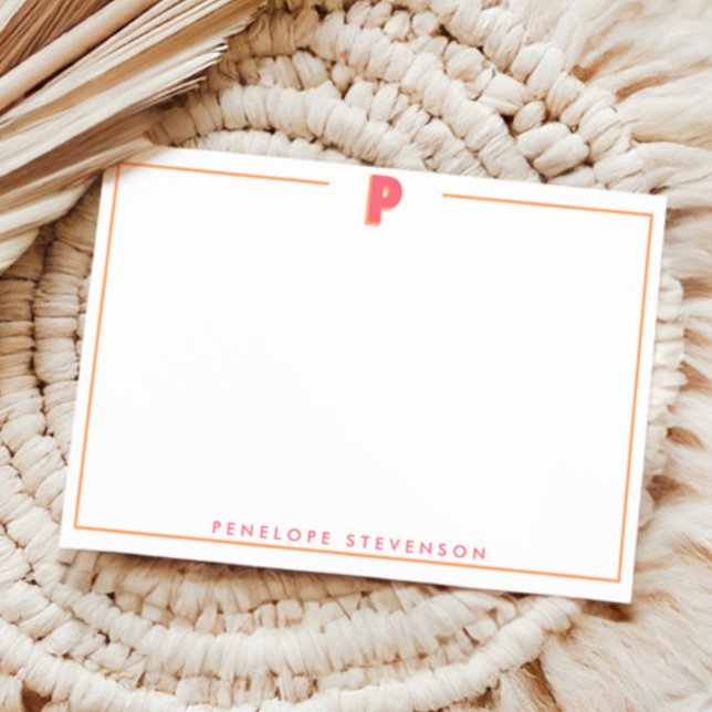 Elegant Personalized Monogram 3D Letter P Initial  Card (Creator Uploaded)