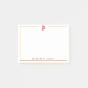 Elegant Personalized Monogram 3D Letter P Initial Post-it Notes