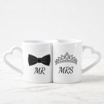 Elegant Personalized Mr and Mrs Heart Handle