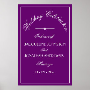 Elegant Personalized Names Wedding Welcome Sign