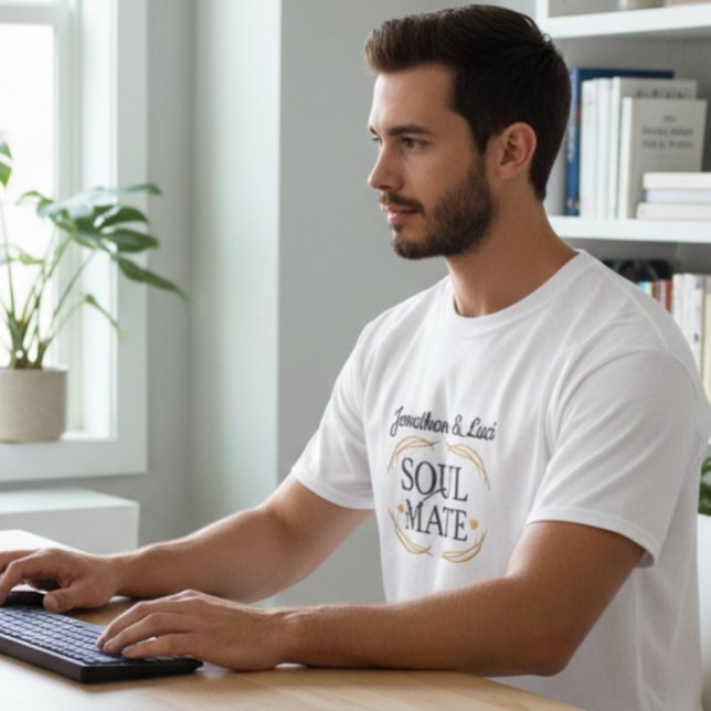 Elegant Personalized Soul Mate Graphic Men’s Tee (Creator Uploaded)