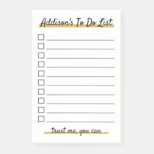 Elegant Personalized To do list Post-It Notes