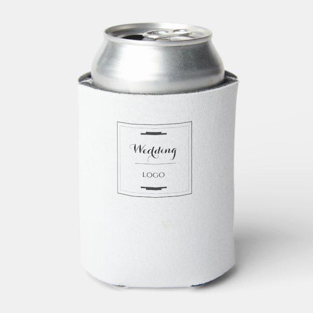 Elegant Personalized Wedding  Custom Modern Gift Can Cooler (Can Front)