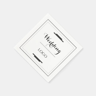 Elegant Personalized Wedding Custom Modern Gift Napkin
